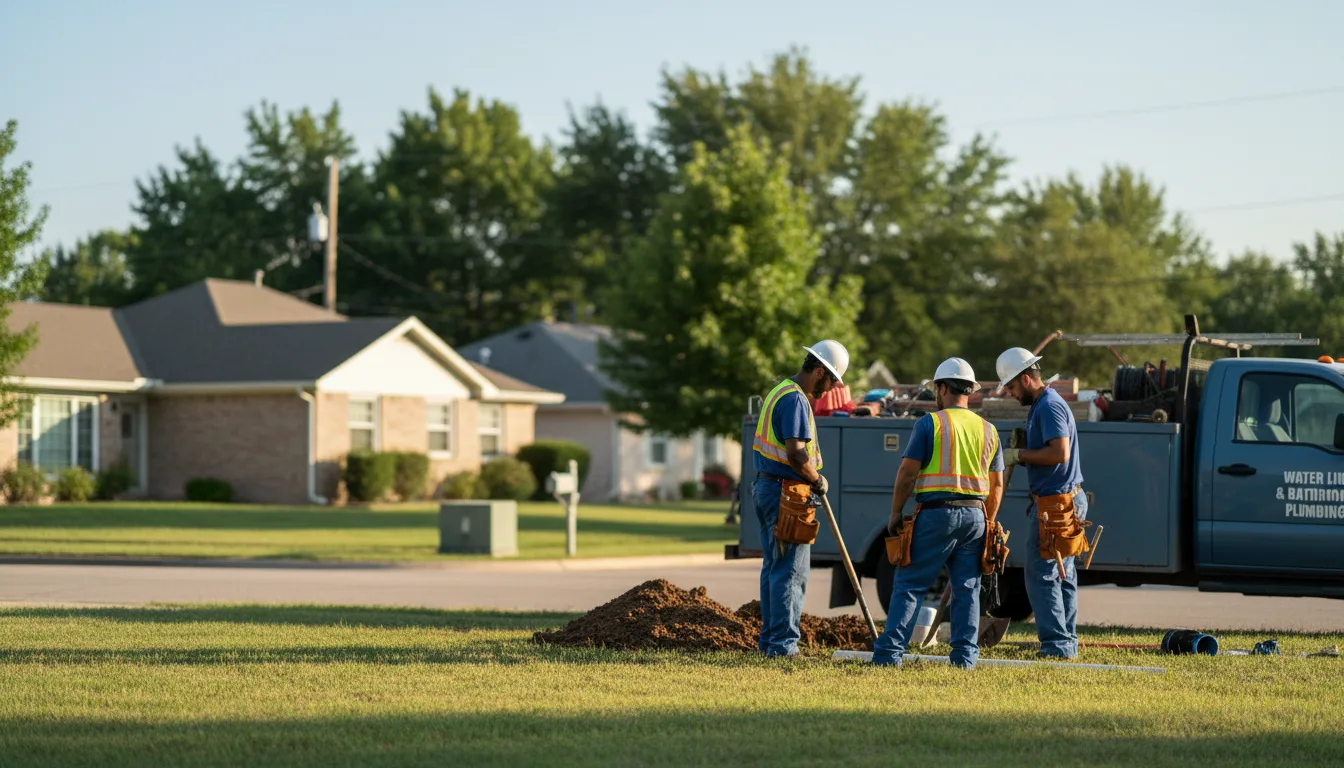 Residential water line and bathroom plumbing service in Crofton, KY